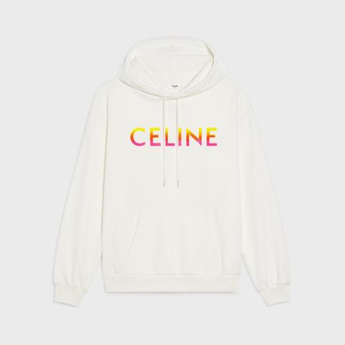  CELINE賽琳思琳 22年秋冬 男士 衛衣 CELINE棉質抓絨寬松連帽衫 2Y753670Q.01OW