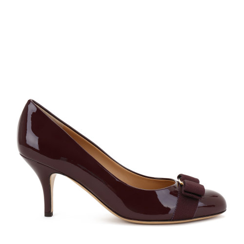 Salvatore Ferragamo/菲拉格慕 VARA蝴蝶結高跟鞋 女士高跟鞋 酒紅色 702233-01B788