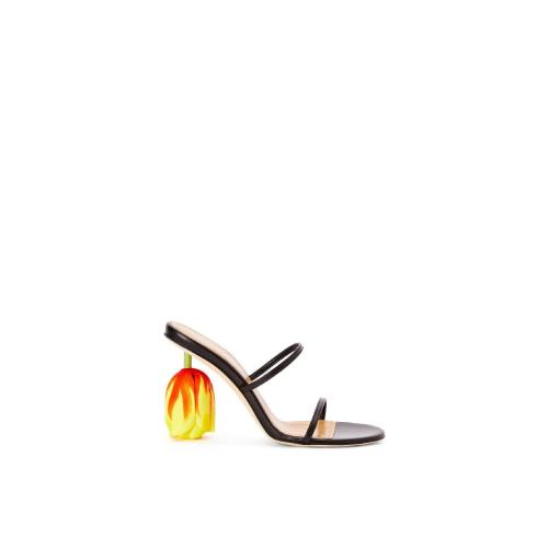  LOEWE羅意威 22年秋冬 女士 高跟涼鞋 Tulip sandal in goatskin L815465X64-1107