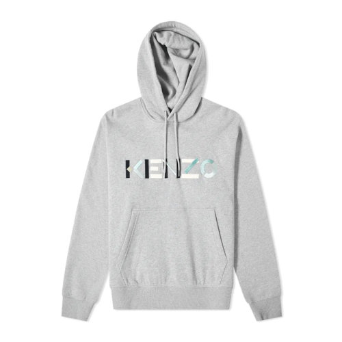 KENZO/高田賢三 男士灰色棉質彩色徽標連帽衫衛衣男裝上衣 FA65SW3044MO-94