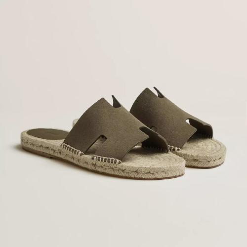  HERMES愛馬仕 22年秋冬 男士 平底涼鞋 Espadrilles Antigua H211871ZHV1430
