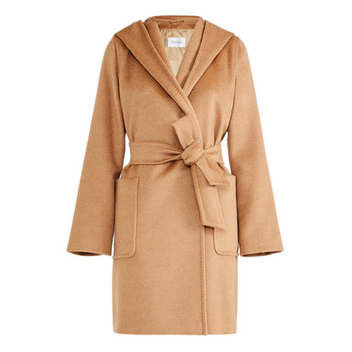 MaxMara/麥絲瑪拉 22年秋冬新款 RIALTO系列 女士駝色短款浴袍大衣1016082906001