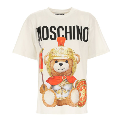  MOSCHINO/莫斯奇諾 泰迪熊羅馬戰(zhàn)士T恤 女士小熊印花棉質(zhì)寬松短袖上衣 多色可選 EV0703-5540