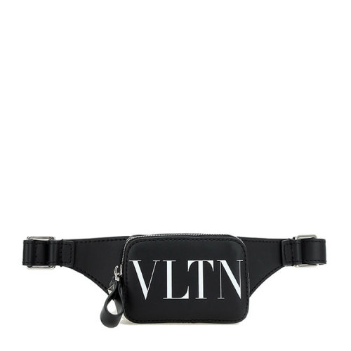 Valentino/華倫天奴  男包男黑色皮革時尚經典斜挎包胸包腰包  VY2B0A10WJW 0NI