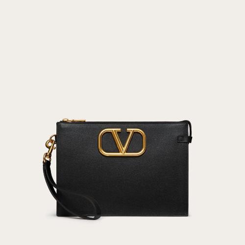  VALENTINO華倫天奴 22年秋冬 男士 手拿包 POCHETTE VLOGO SIGNATURE XY0P0P09LMG0NO