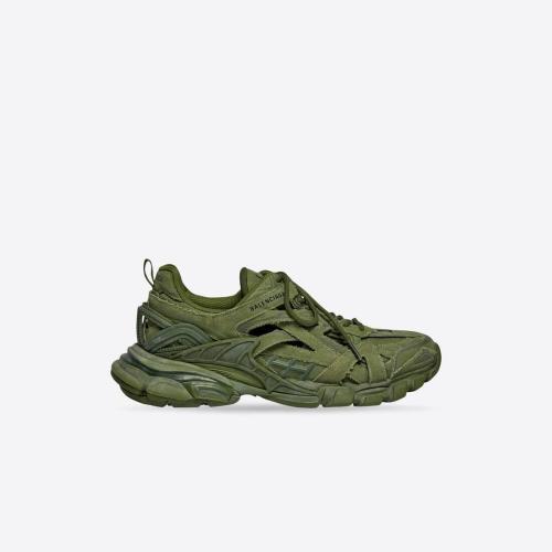  BALENCIAGA巴黎世家 22年秋冬 男士 休閑運(yùn)動鞋 Mens Track.2 Trainers In Canvas in Kaki 568