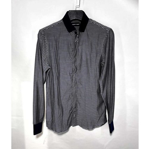 Emporio Armani/安普里奧阿瑪尼  灰藍條紋男士長袖上衣