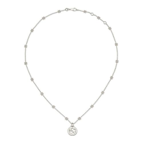  GUCCI古馳 22年秋冬 女士 Interlocking G_銀項鏈 479221 J8400 8106