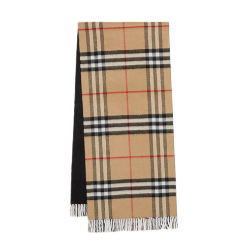 BURBERRY/博柏利 雙面兩用格紋羊絨圍巾 80359101