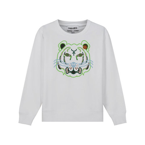 KENZO/高田賢三【22春夏新款】女士棉質K-Tiger薄絨款圓領長袖衛衣運動衫虎頭圖案 2SW845 4MO