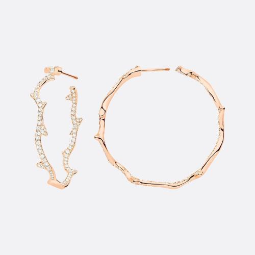  DIOR迪奧 22年秋冬 女士 耳環 Boucles d’oreilles Bois de Rose Grand Modele JBDR94020_000
