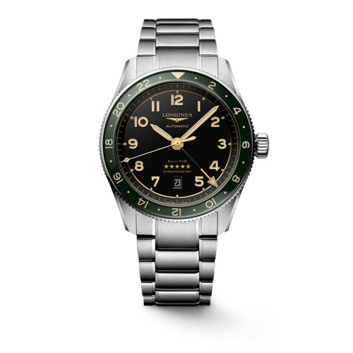 LONGINES/浪琴 22年秋冬新款 先行者系列 男士碳黑色表盤(pán)自動(dòng)機(jī)械機(jī)芯精鋼/陶瓷表殼精鋼表帶腕表42毫米L3.812.4.63.6