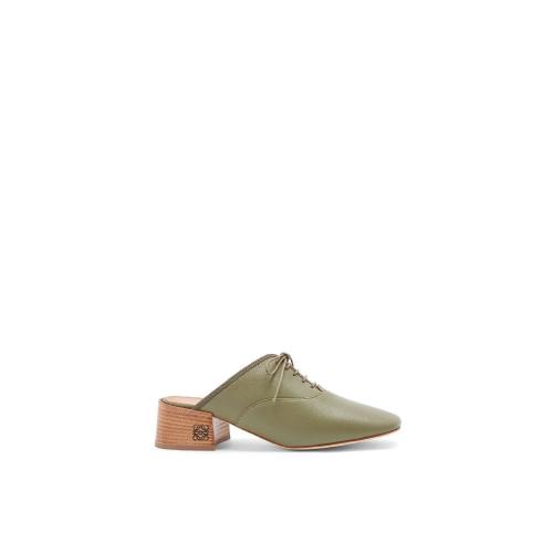  LOEWE羅意威 22年秋冬 女士 中跟涼鞋 Slip on soft derby in lambskin L815S02X05-4150