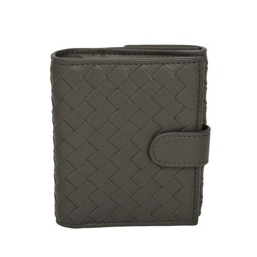 Bottega Veneta/葆蝶家  女士時尚純色皮革編織短款錢包 382576001N8522