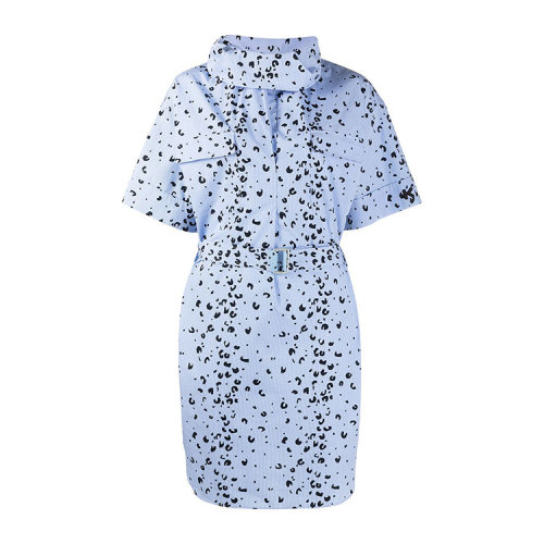 KENZO/高田賢三  凱卓女裙 女士淺藍色棉質時尚休閑連衣裙 FB52RO0319LT.65