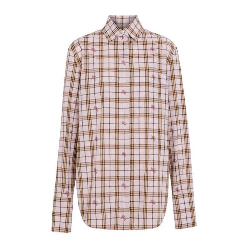 BURBERRY/博柏利 女士格紋棉質長袖襯衫 80076401