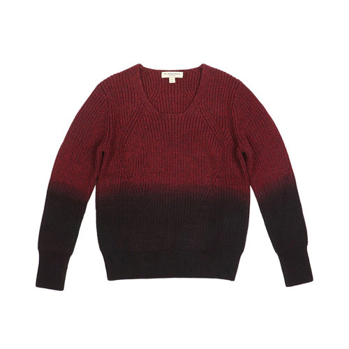 BURBERRY/博柏利 女士紅黑拼色漸變毛衣 3934611