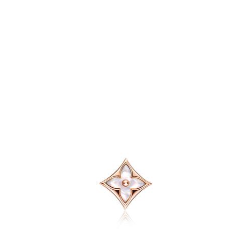  LV路易威登 22年秋冬 女士 耳環 COLOR BLOSSOM 1*w*8K金貝殼耳釘 Q96426 預定商品2-8周發貨