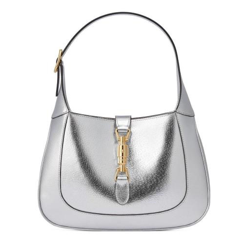  GUCCI古馳 22年秋冬 女士 Jackie 1961系列銀色小號肩背包 636709 1TR0G 8106