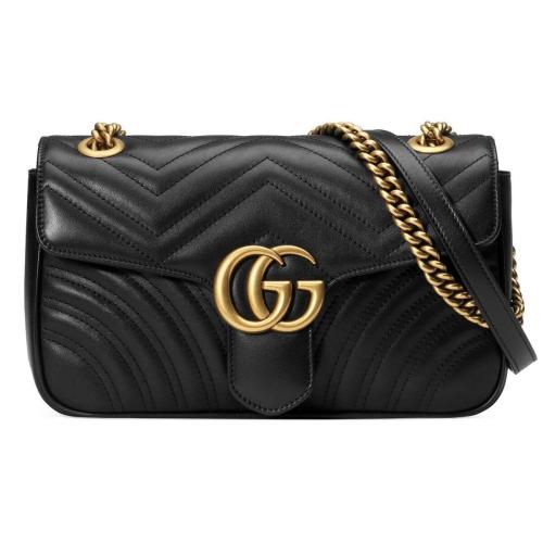  GUCCI古馳 22年秋冬 女士 GG Marmont系列小號絎縫肩背包 443497 DTDIT 1000 預定商品2-6周發貨