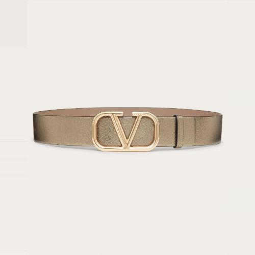  VALENTINO華倫天奴 22年秋冬 女士 腰帶 CEINTURE VLOGO SIGNATURE EN NAPPA LAMé. HAUTEUR : 預定商品1-3周發貨