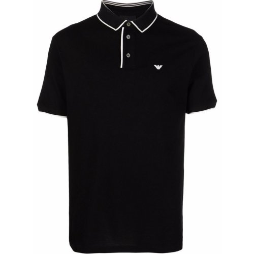  Emporio Armani/安普里奧阿瑪尼 男士黑色棉質短袖POLO衫 3L1FAX 1JTKZ 0999 PLFSX