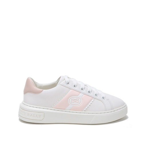 BALLY/巴利 2021款 女士皮質(zhì)系帶休閑運動鞋板鞋小白鞋 MIKKI