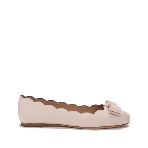 Salvatore Ferragamo/菲拉格慕  女士牛皮蝴蝶結平底鞋淺口鞋單鞋 0733838