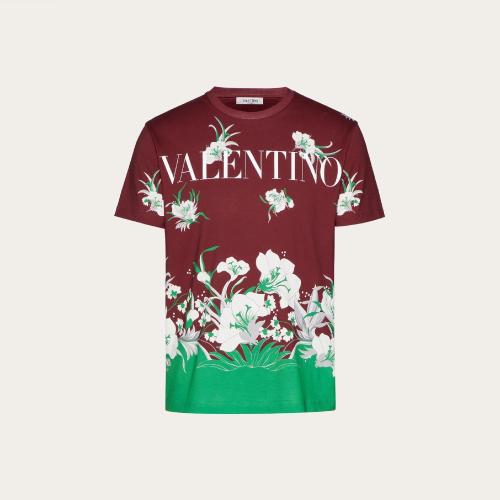 VALENTINO華倫天奴 22年秋冬 男士 短袖T恤 T-SHIRT RAS-DU-COU EN COTON IMPRIMé STREET FLO