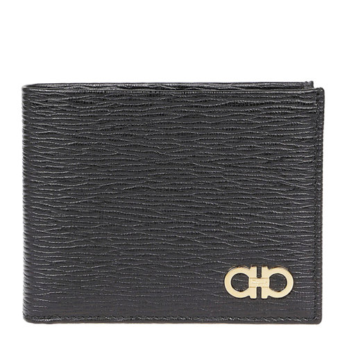 Salvatore Ferragamo/菲拉格慕 男士黑色雙折短款錢夾 66-A066-685988