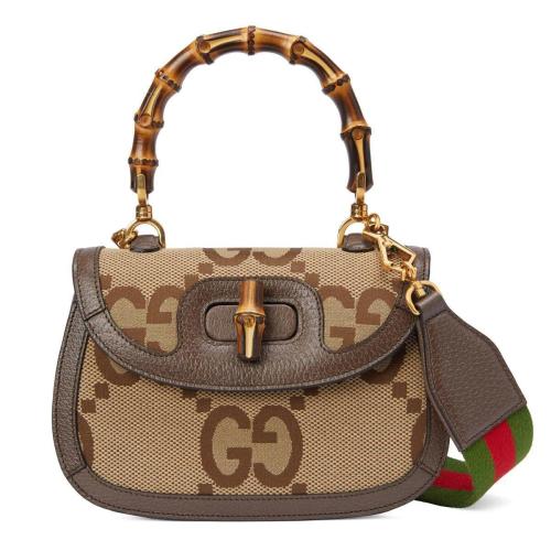  GUCCI古馳 22年秋冬 女士 飾超級雙G圖案小號竹節(jié)手袋 675797 UKMDT 2570