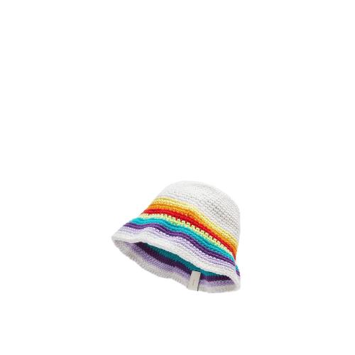  LOEWE羅意威 22年秋冬 女士 帽子 Crochet hat in cotton and calfskin K820HB1X18-9996