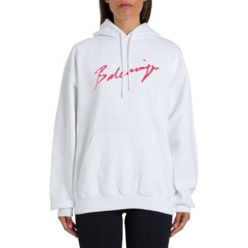 Balenciaga/巴黎世家  女裝 字母LOGO 女士白色棉質時尚連帽秋冬衛衣 583222TFV649783