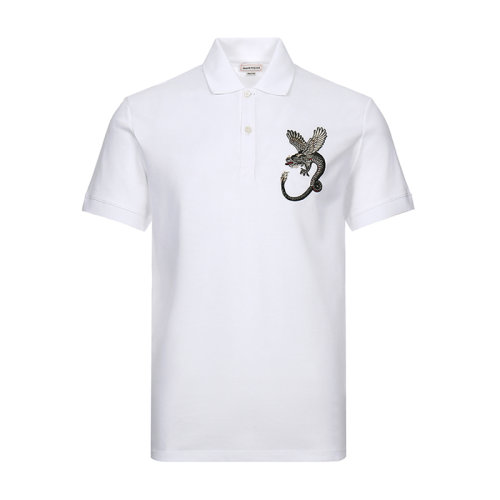 AlexanderMcQueen/亞歷山大麥昆 男士短POLO 男士棉質短袖POLO衫 609601 QOX33