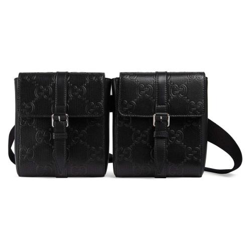 GUCCI/古馳 GG印花壓紋腰包皮質 631339 1W3CN