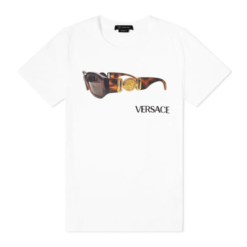 VERSACE/范思哲 男士純色棉質經典字母徽標印花裝飾圓領上衣短袖T恤 A85577-A228806 多色可選
