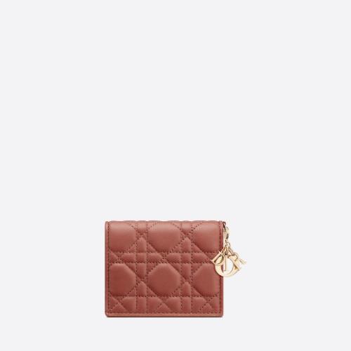  DIOR迪奧 22年秋冬 女士 錢包 Mini portefeuille Lady Dior S0178ONMJ_M48M