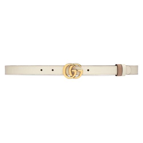  GUCCI古馳 22年秋冬 女士 雙G帶扣雙面窄版腰帶 659418 0YATC 9083