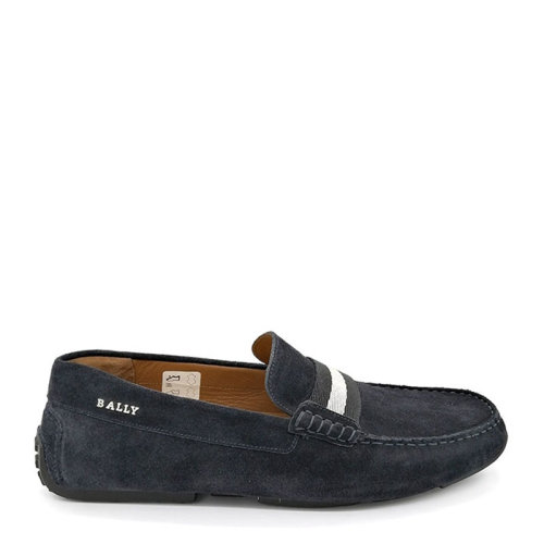 BALLY/ 巴利 男士深藍色皮革駕駛鞋休閑皮鞋6206908 C-SU BLNA