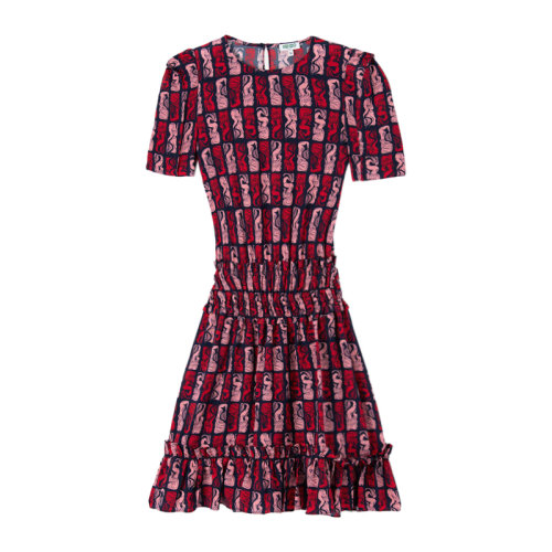 KENZO/高田賢三 女裝 服飾 多色時尚印花收腰 女士連衣裙裙裝 FA52RO1835257美人魚印花