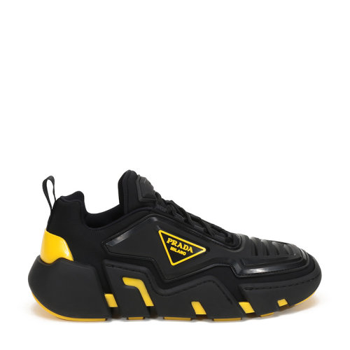 【秒發(fā)】PRADA/普拉達(dá) 男士橡膠/織物系帶休閑運(yùn)動(dòng)鞋 2EG314 3LCW