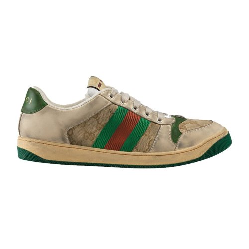 GUCCI/古馳18秋冬新款男士做舊GG帆布皮革休閑運動鞋臟臟鞋