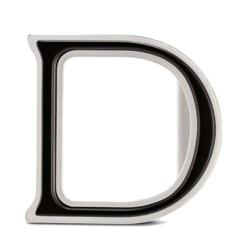 DIOR/迪奧新款 男士35毫米黑色涂漆飾面黃銅“D”腰帶扣4917PVVAR_H00N