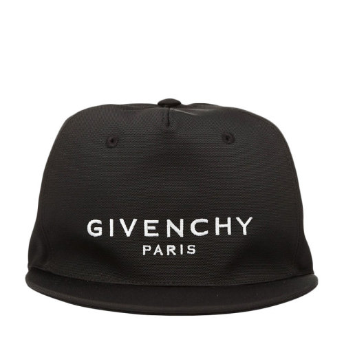 Givenchy/紀梵希 男士黑色混紡LOGO刺繡魔術貼綁帶鴨舌帽棒球帽運動帽 BPZ001K0CE-001