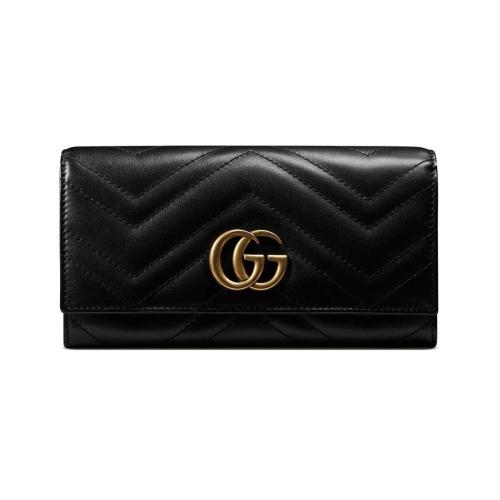  GUCCI古馳 22年秋冬 女士 GG Marmont系列長款錢包 443436 DTD1T 1000 預定商品2-6周發貨