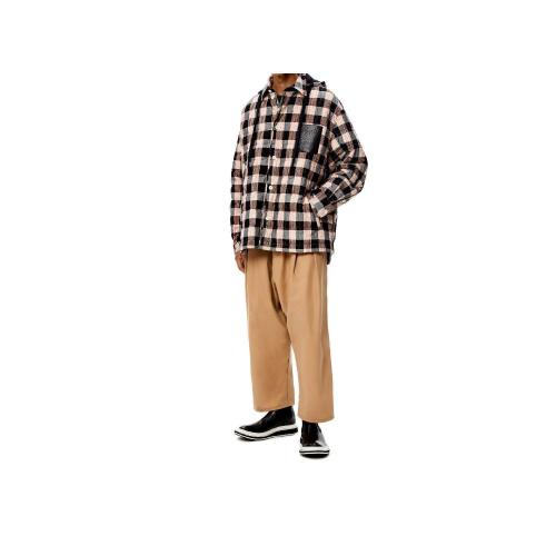  LOEWE羅意威 22年秋冬 男士 長袖襯衫 Quilted check hooded shirt in cotton H526Y05W60-1584