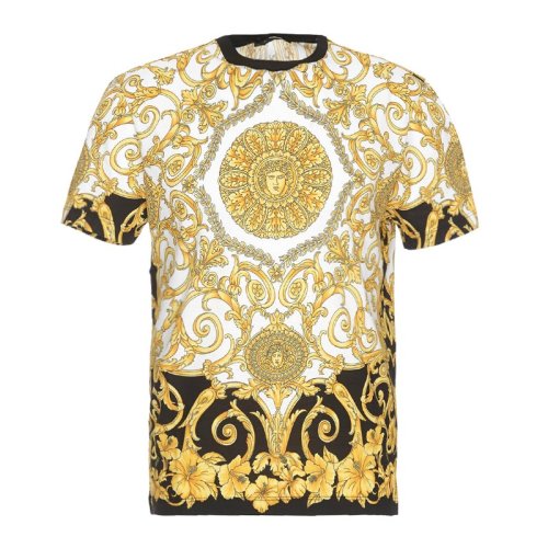  VERSACE/范思哲 男士印花棉質短袖T恤 A79334 A228638 A771 PLFSX