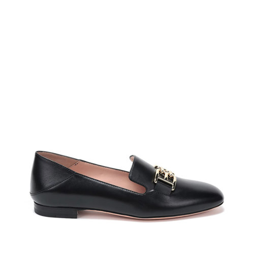 BALLY/巴利 2021款 女士皮質可踩腳單鞋樂福鞋平底鞋 ELELY FLAT