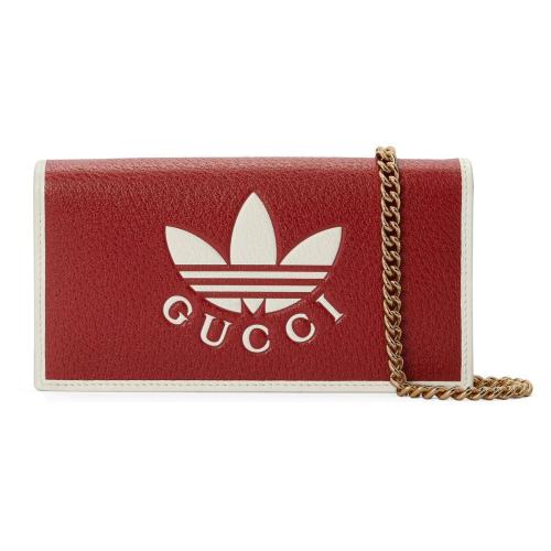  GUCCI古馳 22年秋冬 女士 adidas x Gucci聯名系列飾鏈帶錢包 621892 UZ3BG 6484