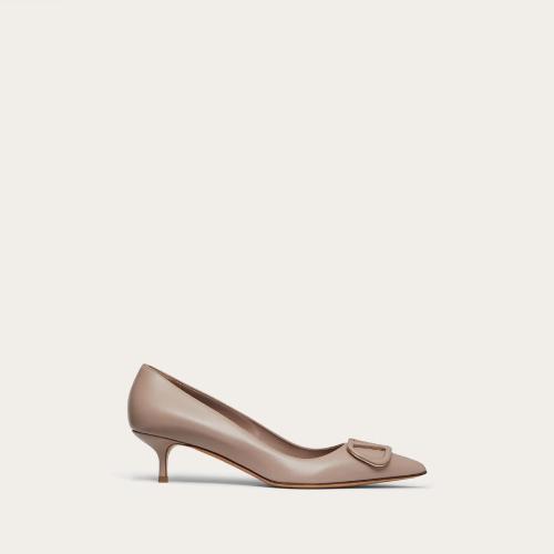  VALENTINO華倫天奴 22年秋冬 女士 中跟鞋 Escarpins VLogo Signature en veau. Talon : 45 mm